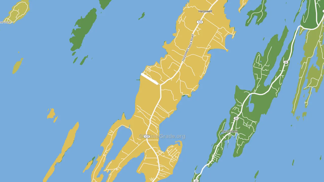 West Harpswell, ME Map of Assault Rates