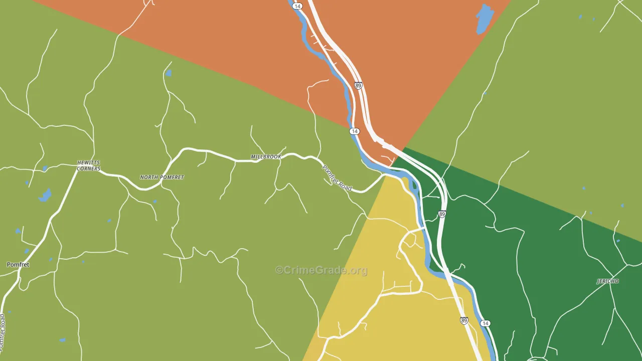 West Hartford, VT Map of Assault Rates
