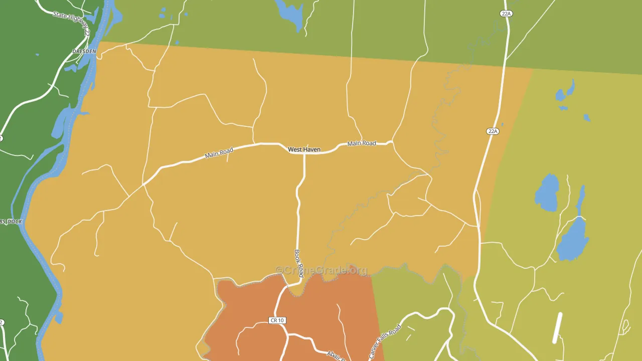 West Haven, VT Map of Assault Rates
