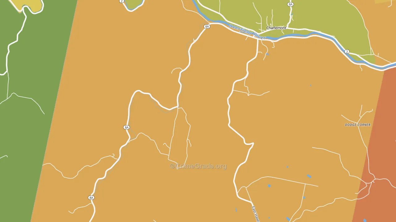 West Hawley, MA Map of Assault Rates