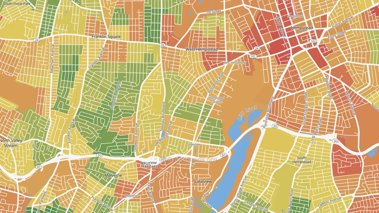 West Hempstead, NY Map of Assault Rates
