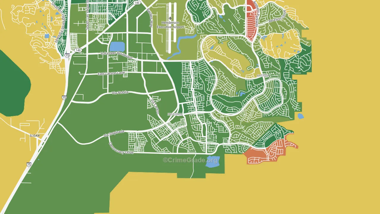 West Henderson, Henderson, NV Map of Assault Rates