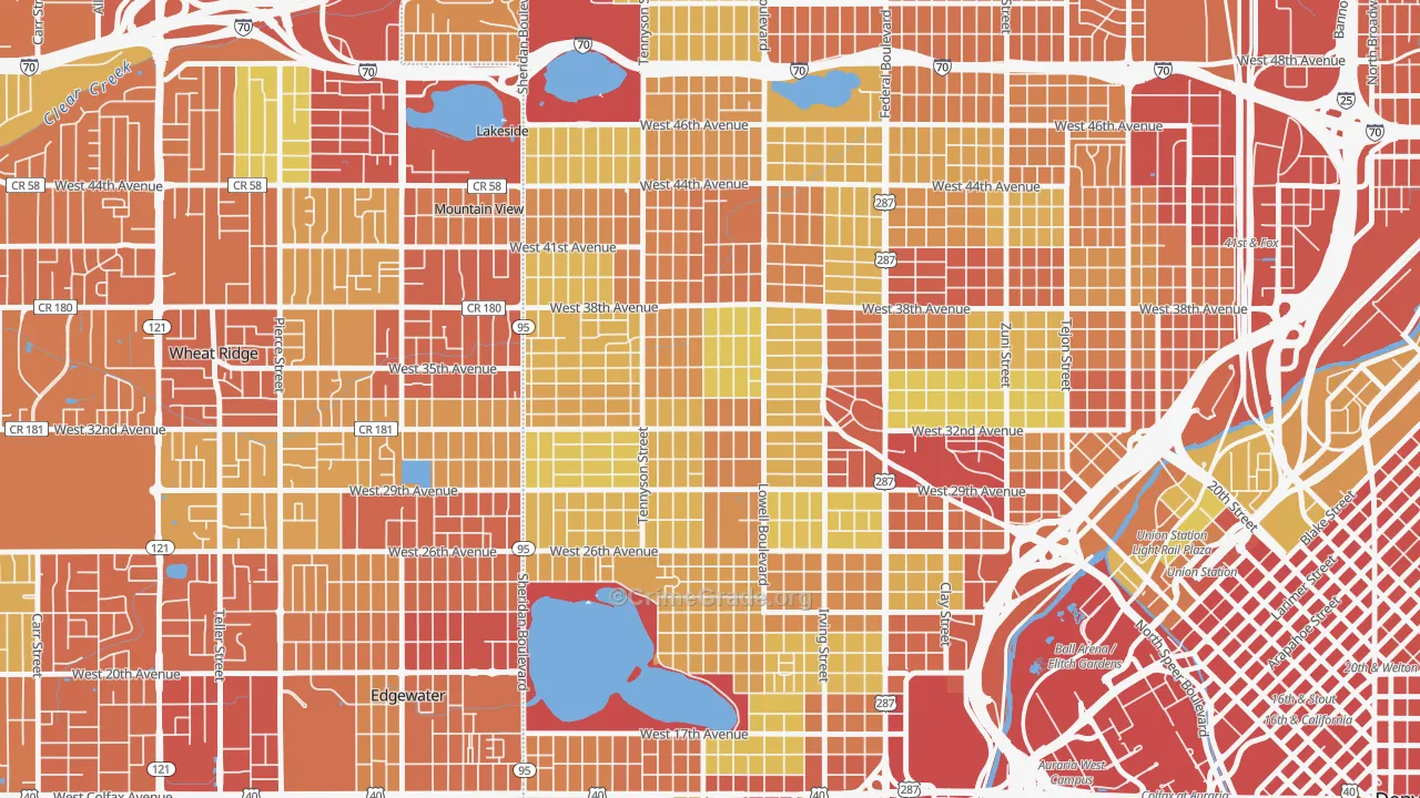 West Highland, Denver, CO Map of Assault Rates