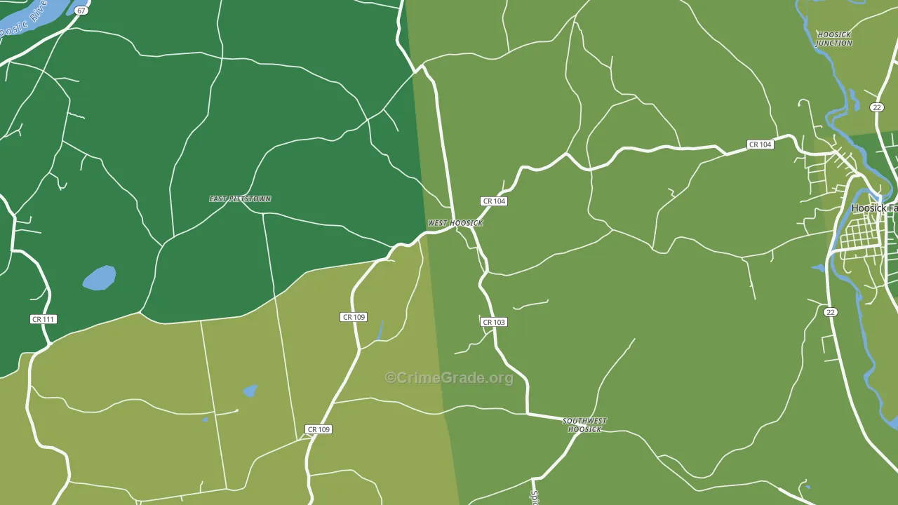 West Hoosick, NY Map of Assault Rates