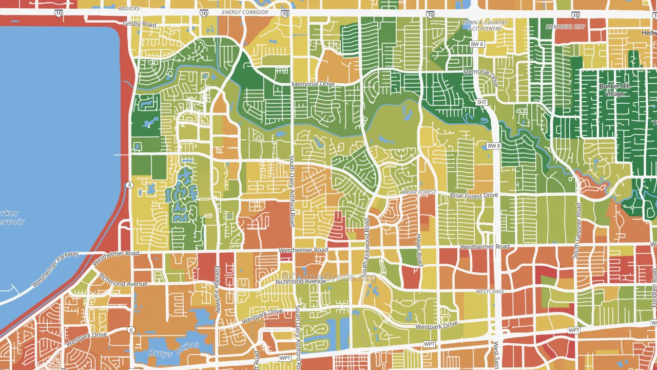 West Houston, Houston, TX Map of Assault Rates