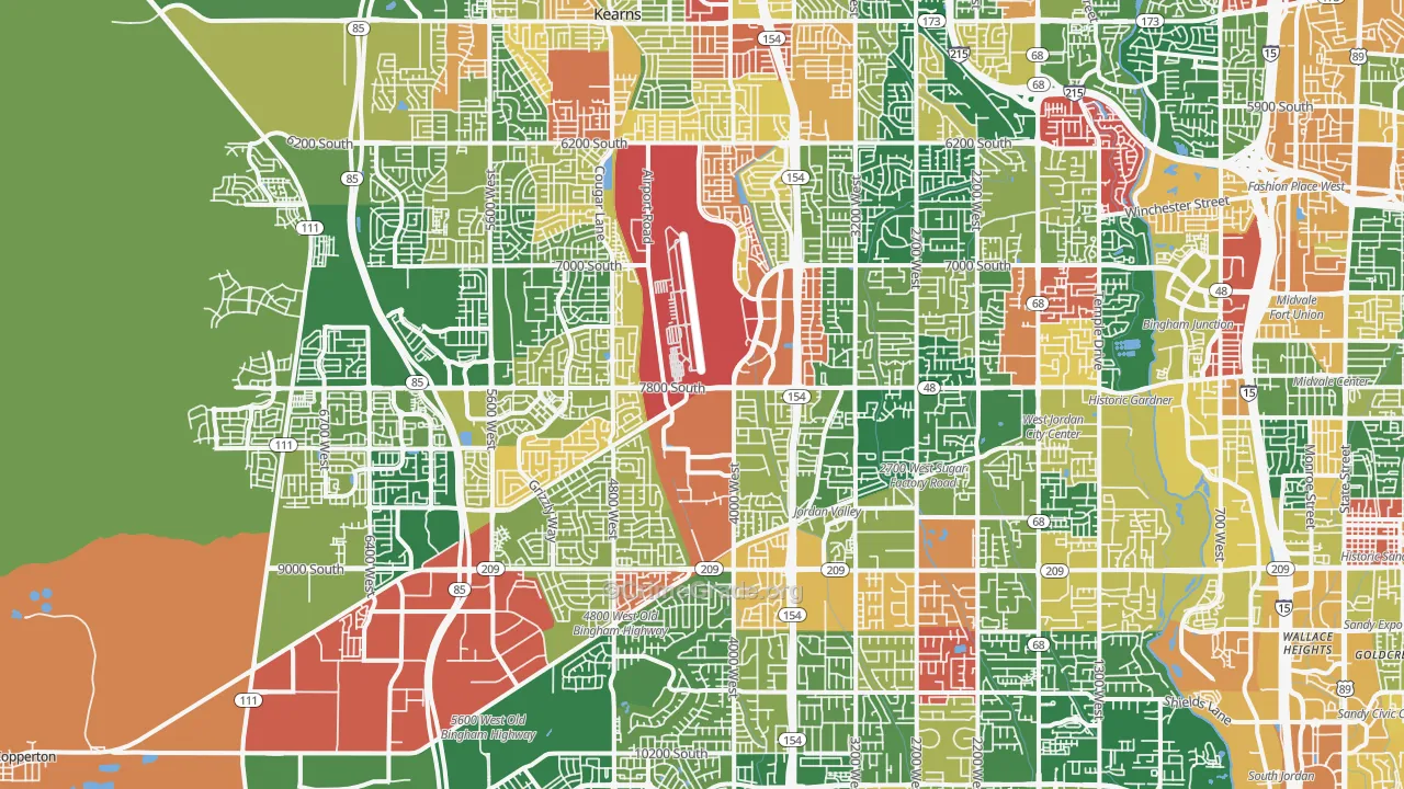West Jordan, UT Map of Assault Rates