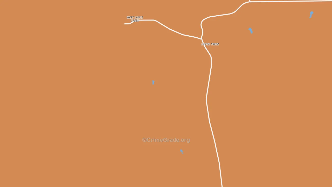 West Lance Creek, WY Map of Assault Rates