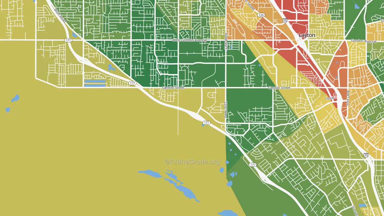 West Layton, UT Map of Assault Rates