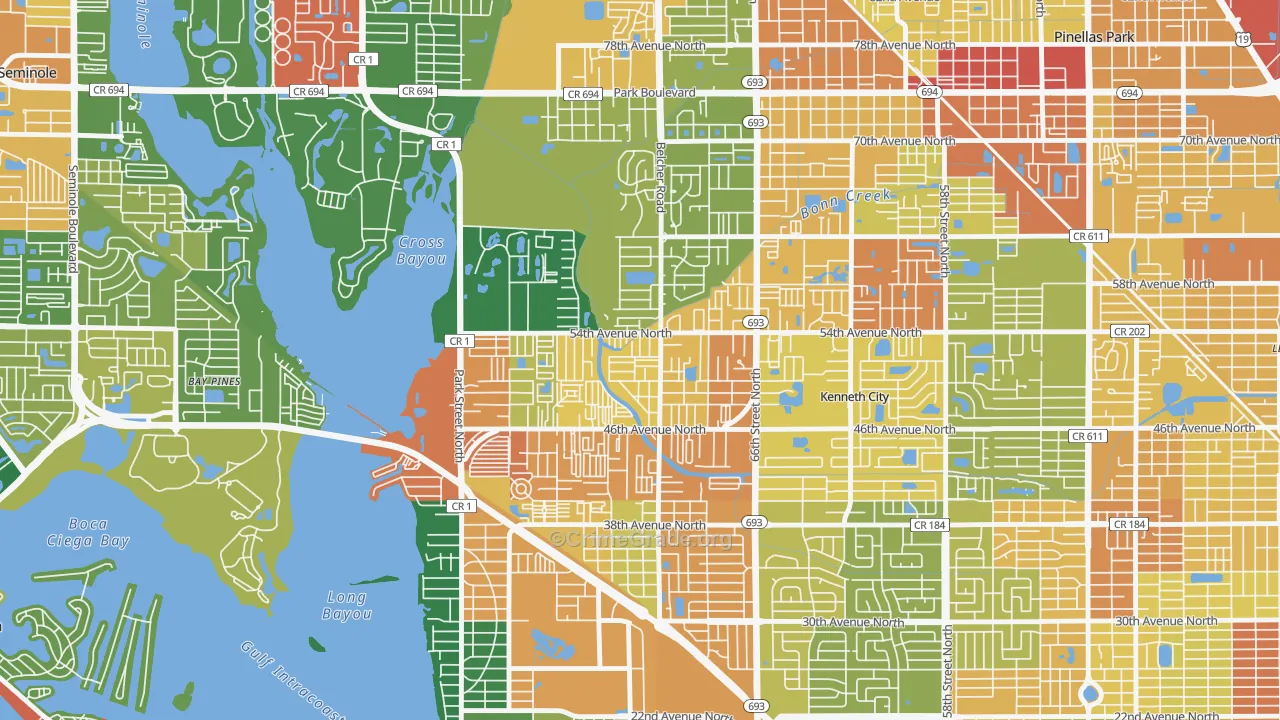 West Lealman, FL Map of Assault Rates