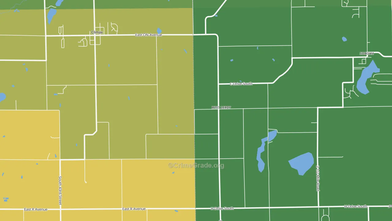 West Leroy, MI Map of Assault Rates