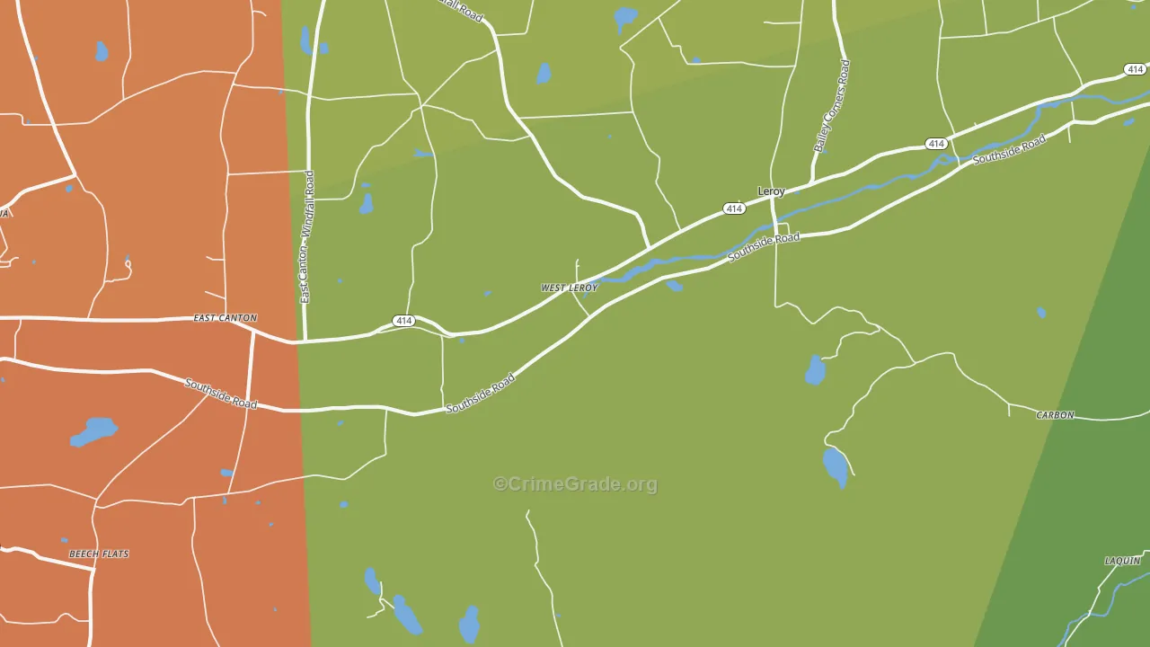West Leroy, PA Map of Assault Rates