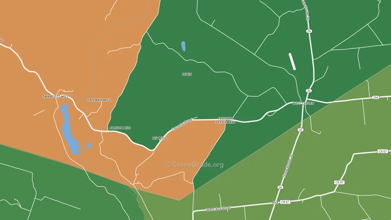 West Leyden, NY Map of Assault Rates