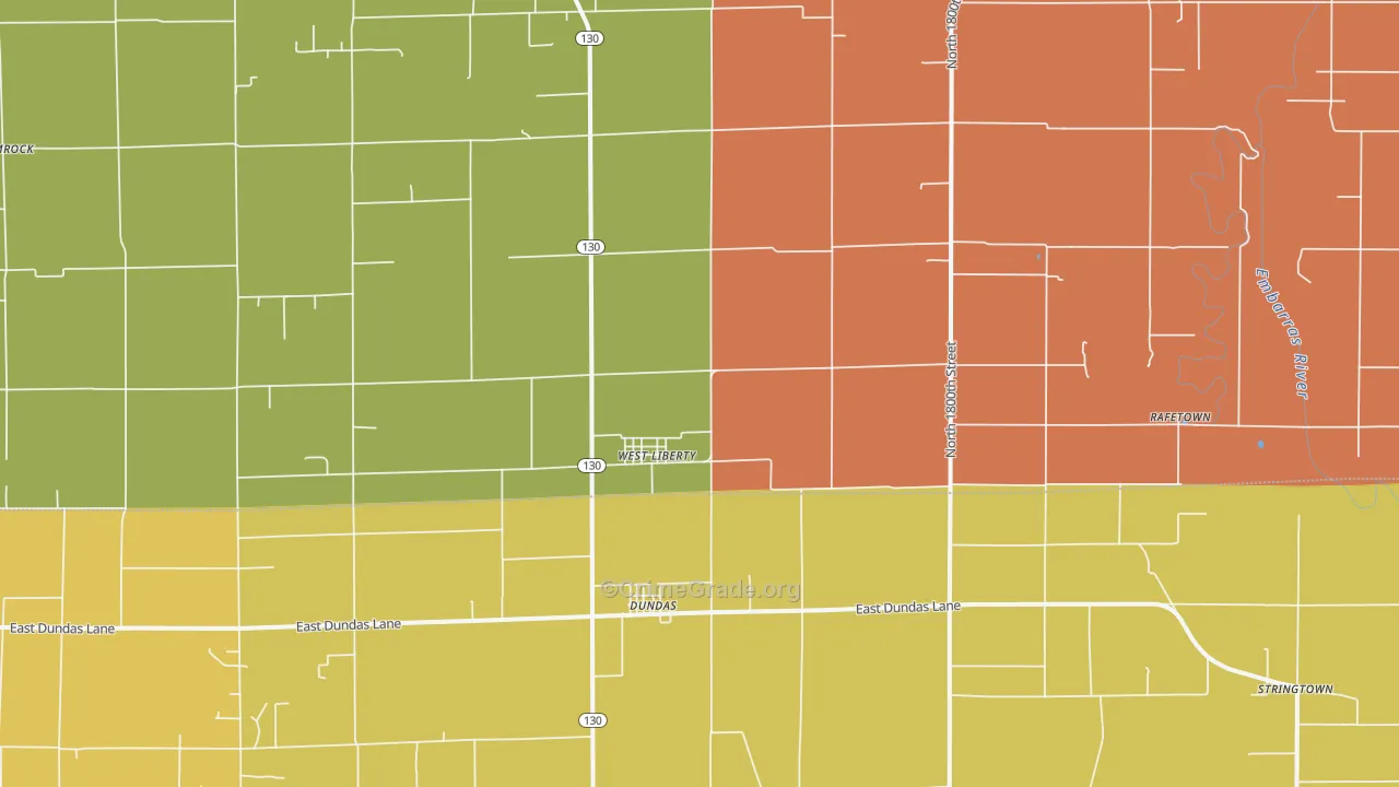 West Liberty, IL Map of Assault Rates