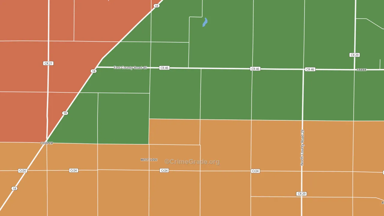 West Lodi, OH Map of Assault Rates