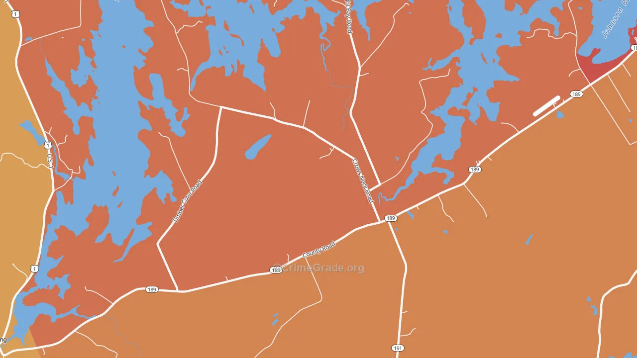 West Lubec, ME Map of Assault Rates