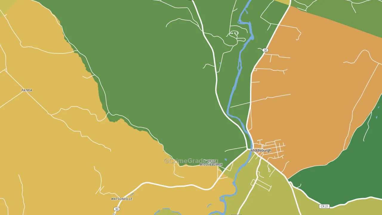 West Middleburgh, NY Map of Assault Rates