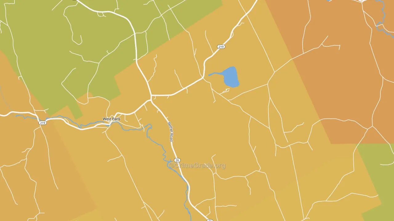 West Paris, ME Map of Assault Rates