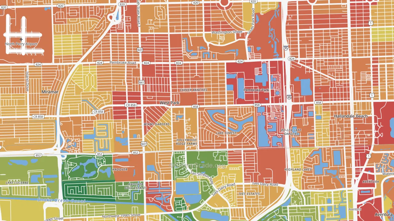 West Park, FL Map of Assault Rates