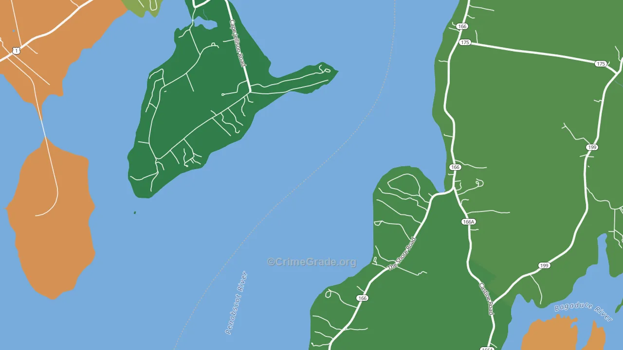 West Penobscot, ME Map of Assault Rates