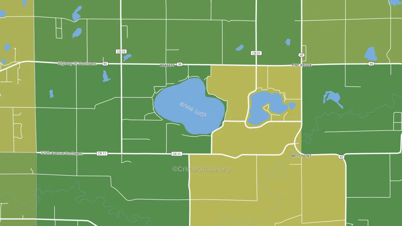 West Point, MN Map of Assault Rates