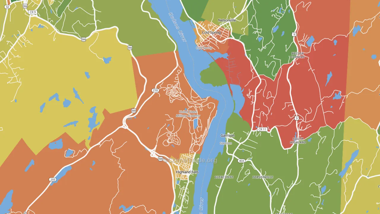 West Point, NY Map of Assault Rates