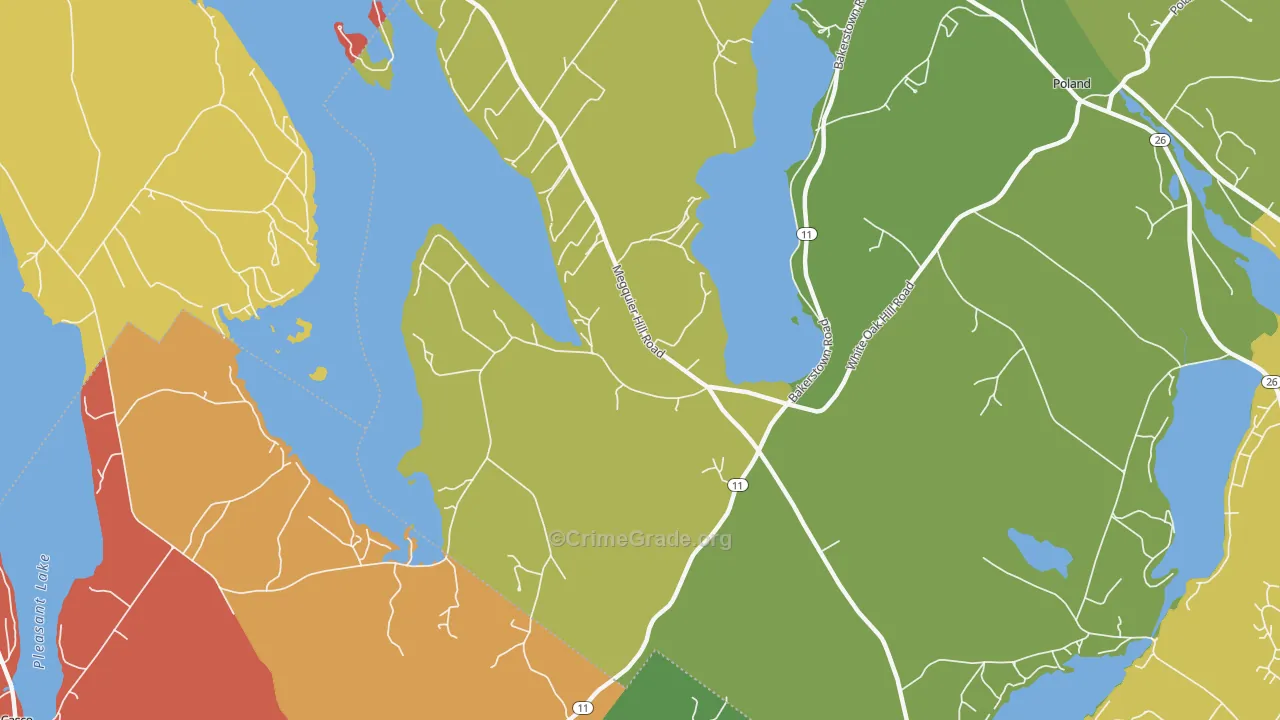 West Poland, ME Map of Assault Rates