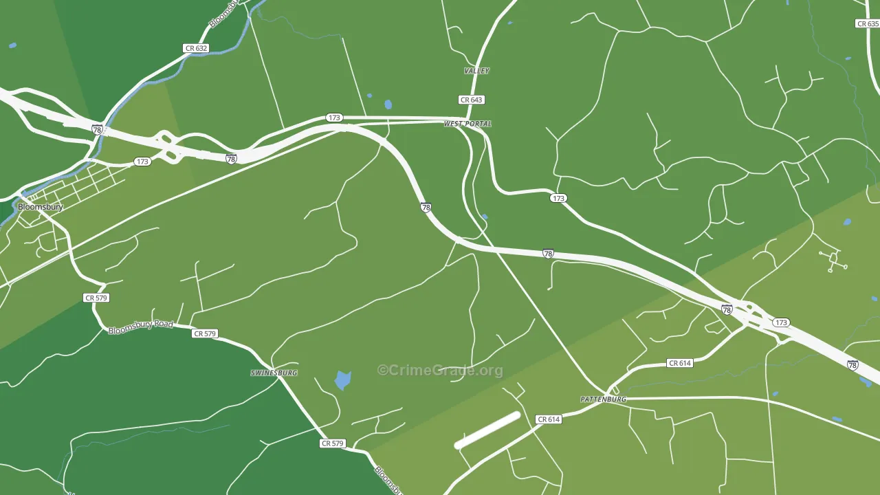 West Portal, NJ Map of Assault Rates