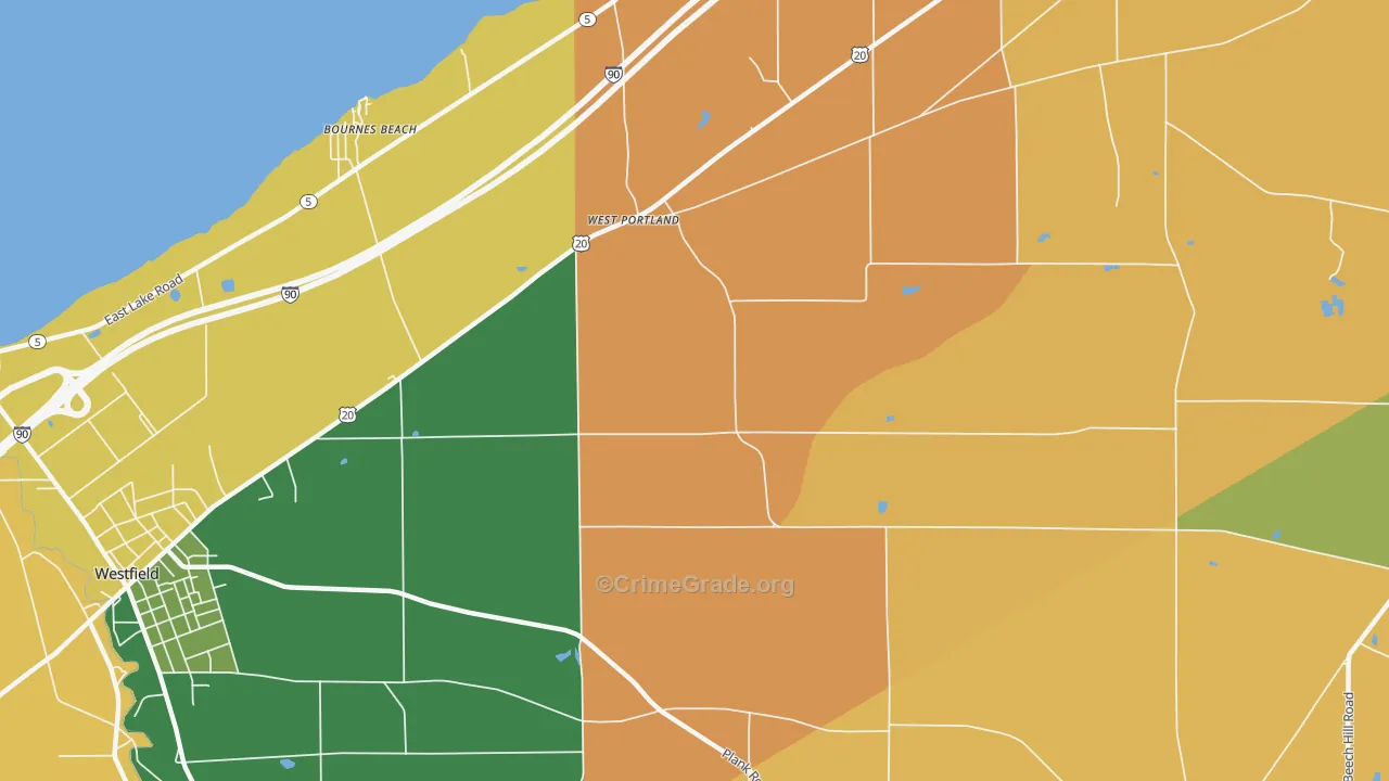 West Portland, NY Map of Assault Rates