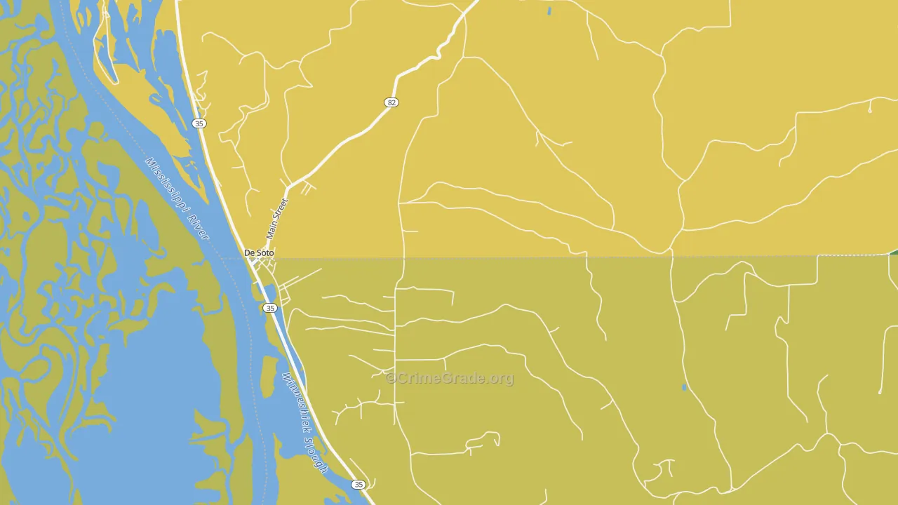 West Prairie, WI Map of Assault Rates