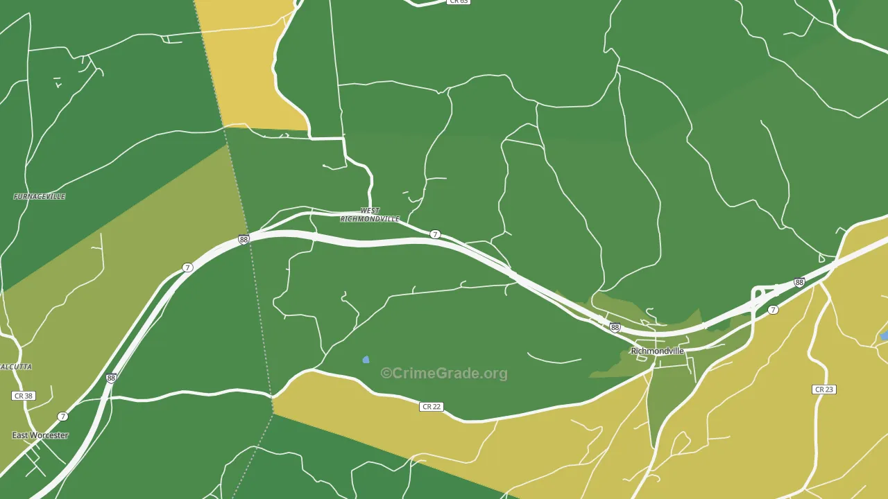 West Richmondville, NY Map of Assault Rates