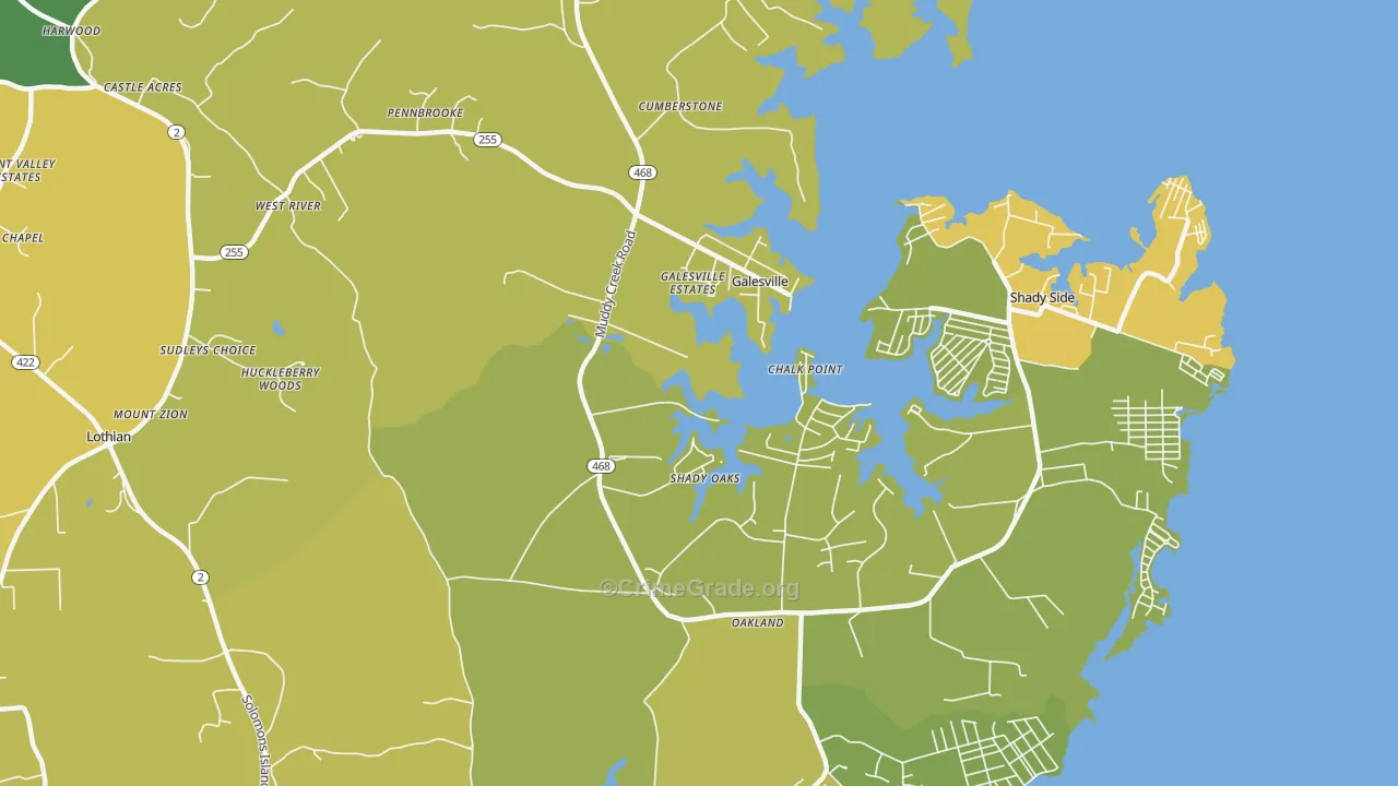West River, MD Map of Assault Rates