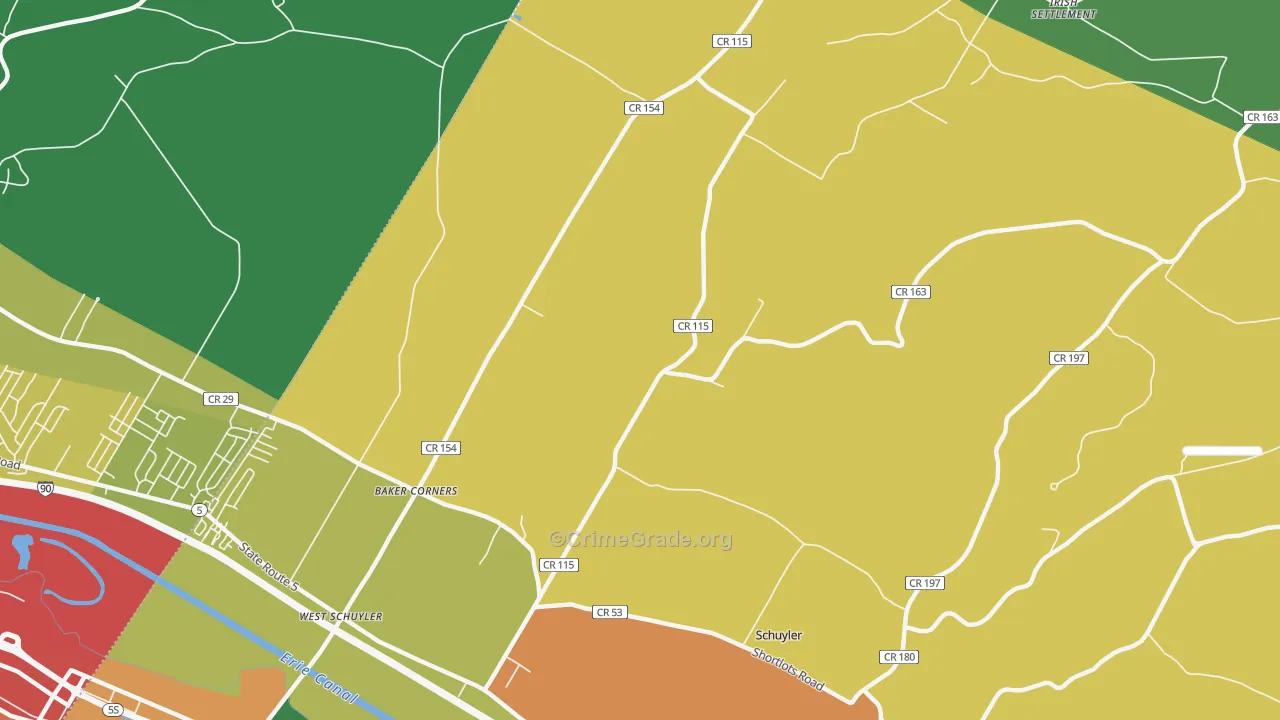 West Schuyler, NY Map of Assault Rates