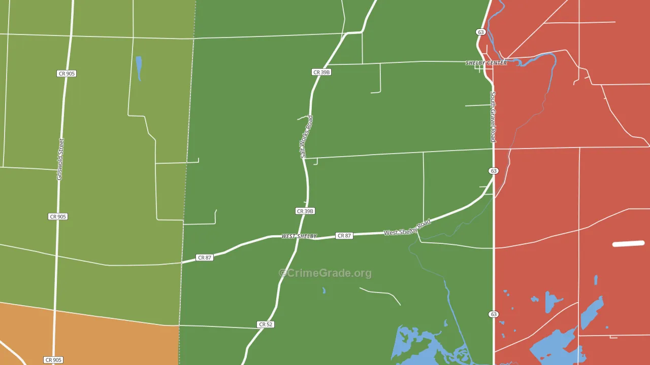 West Shelby, NY Map of Assault Rates