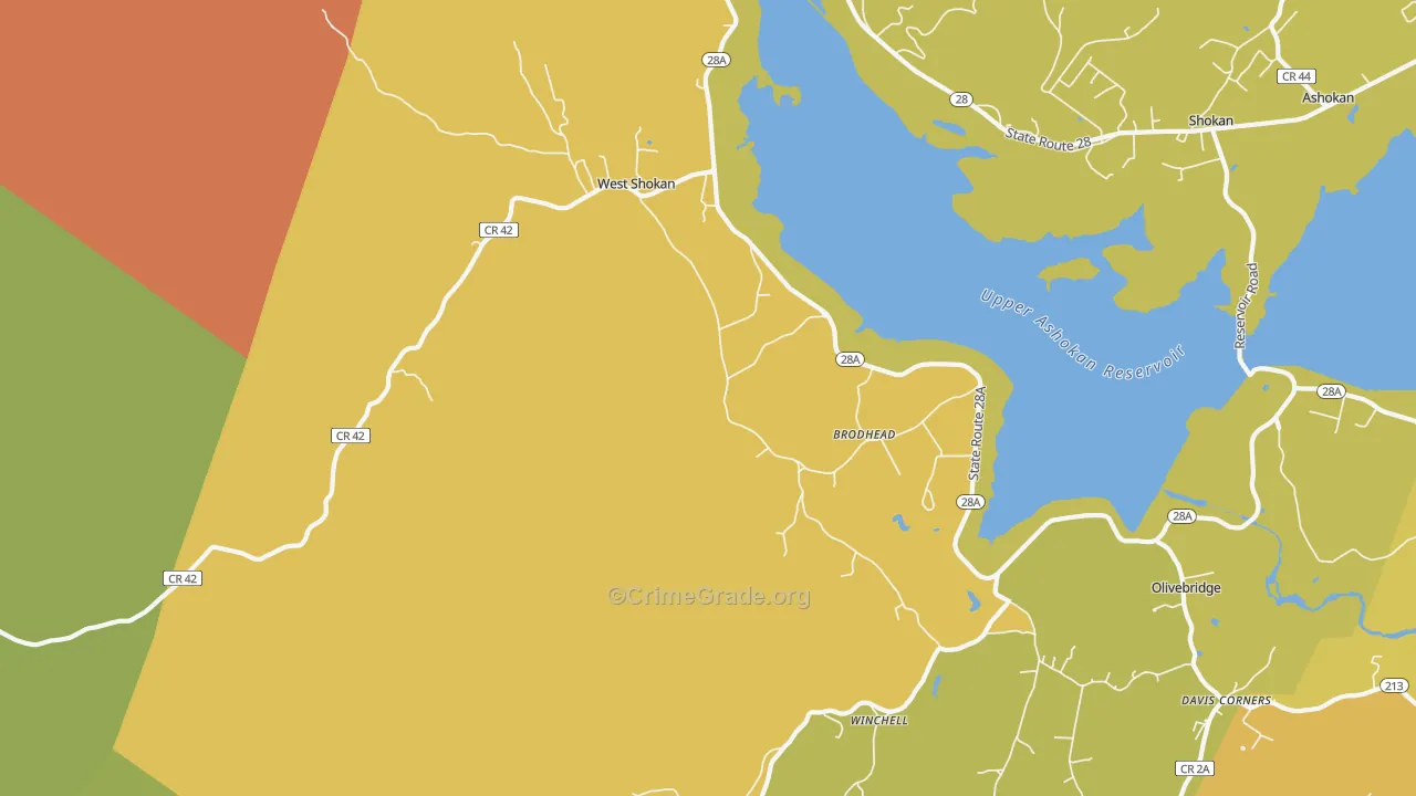 West Shokan, NY Map of Assault Rates