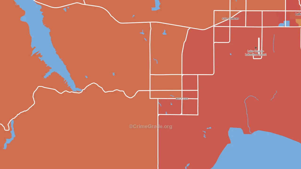 West Side, OR Map of Assault Rates