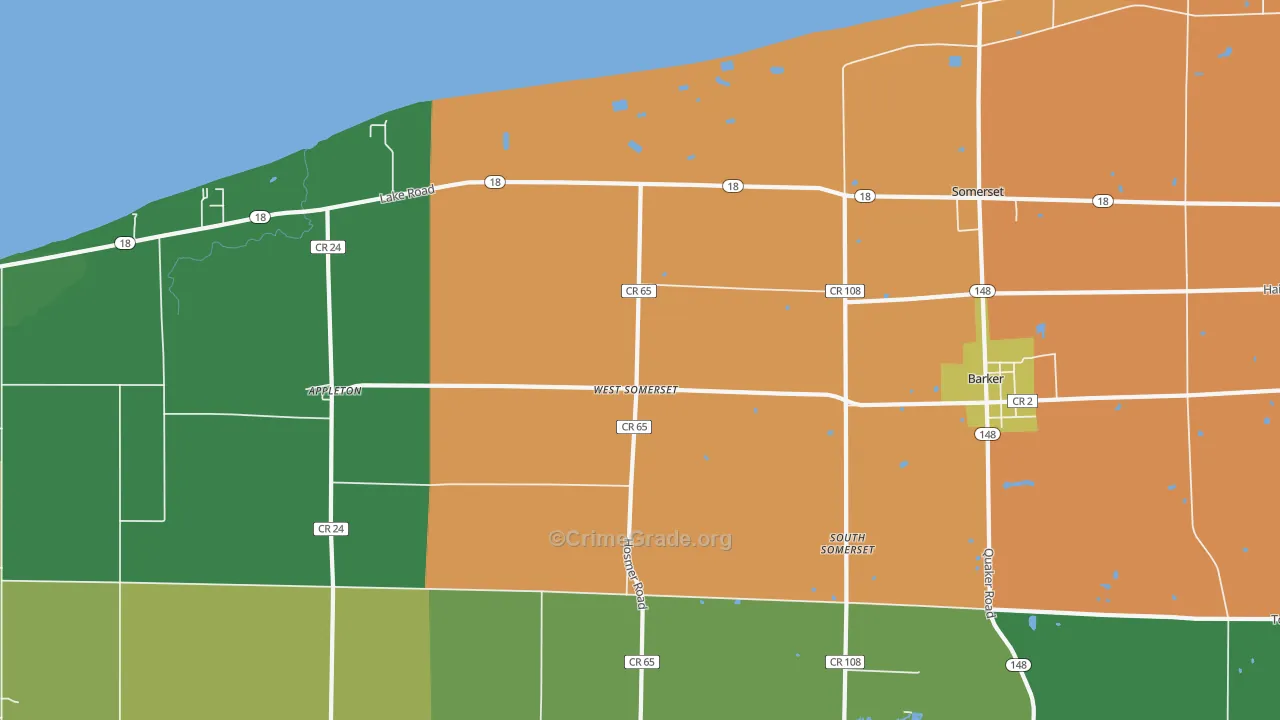 West Somerset, NY Map of Assault Rates