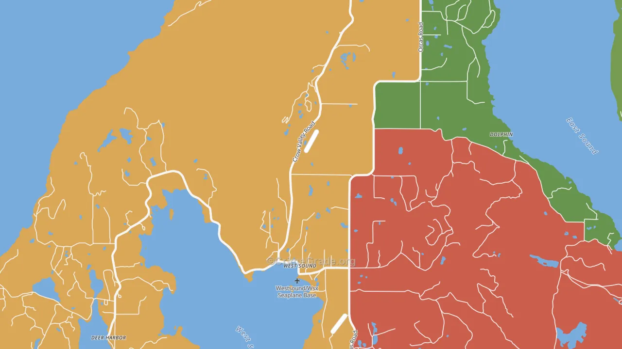 West Sound, WA Map of Assault Rates