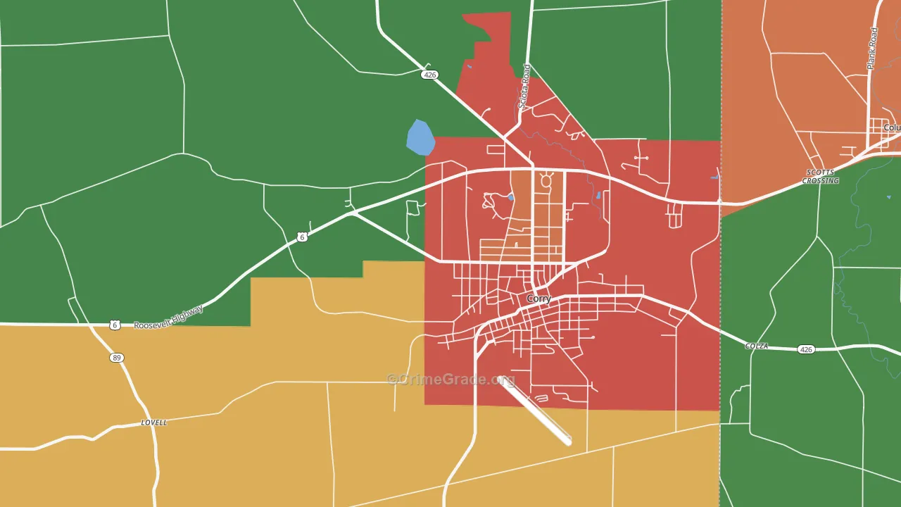 West Spring Creek, PA Map of Assault Rates