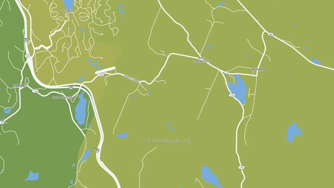 West Springfield, NH Map of Assault Rates