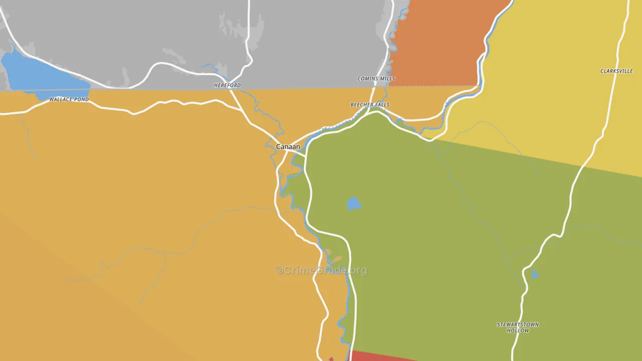 West Stewartstown, NH Map of Assault Rates