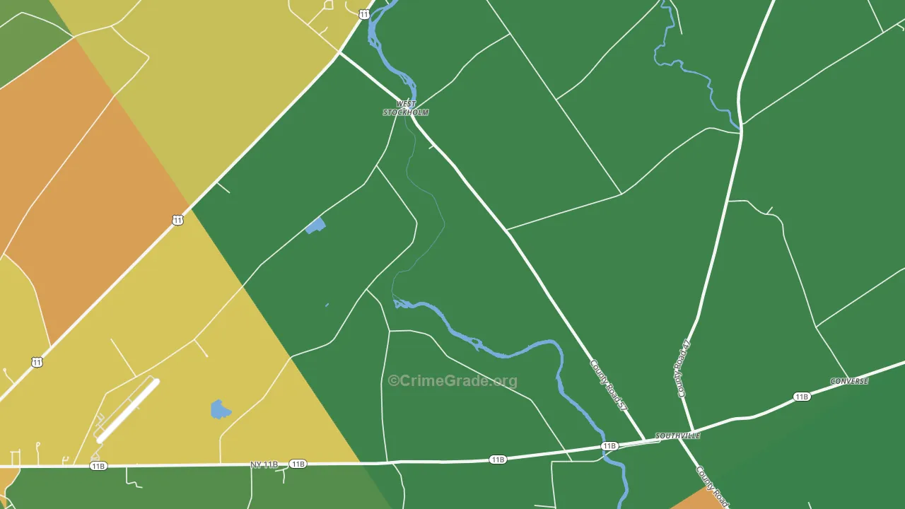 West Stockholm, NY Map of Assault Rates