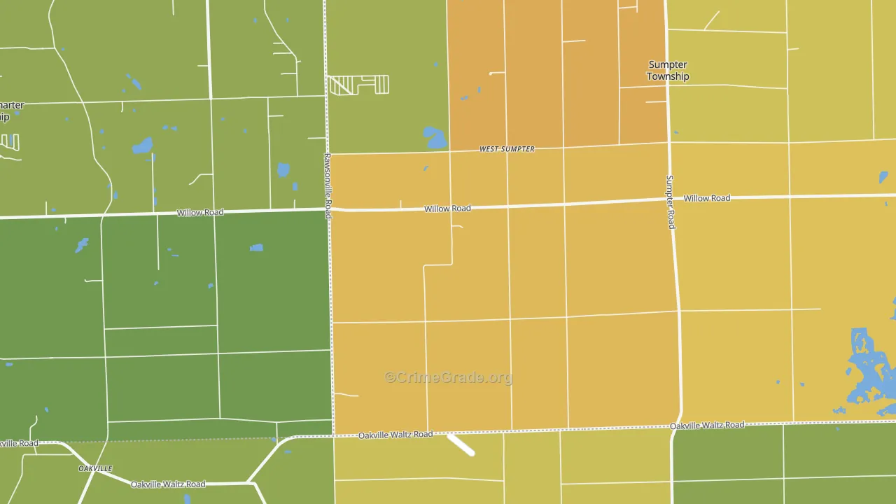 West Sumpter, MI Map of Assault Rates