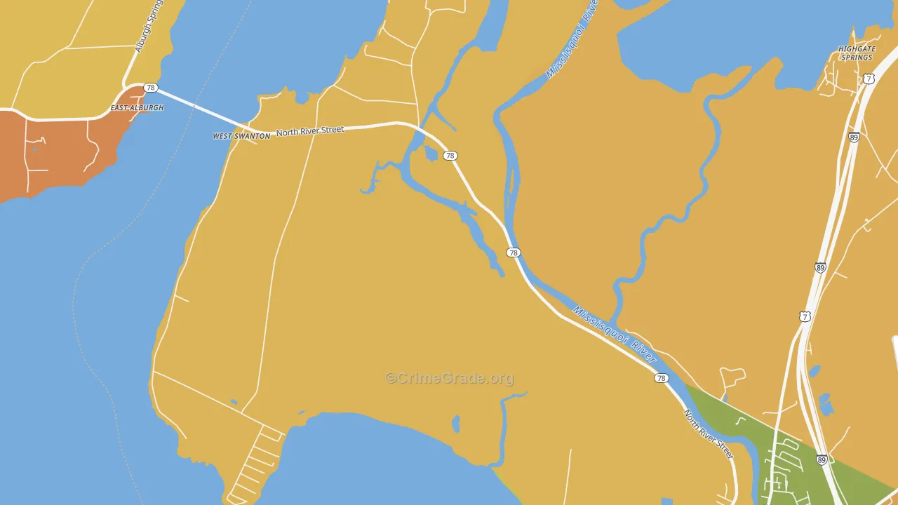 West Swanton, VT Map of Assault Rates