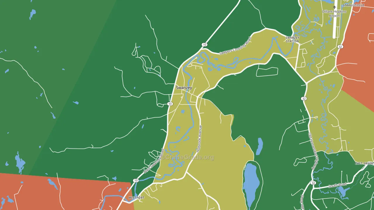 West Swanzey, NH Map of Assault Rates