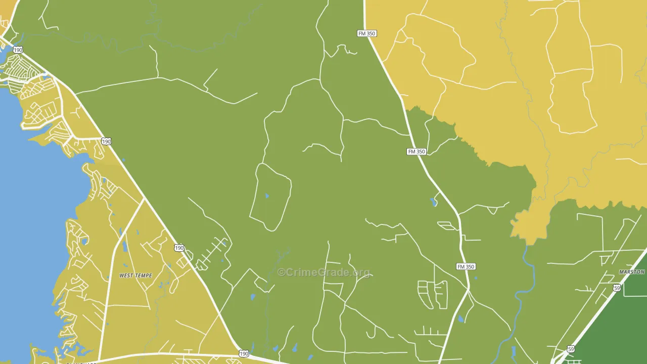 West Tempe, TX Map of Assault Rates