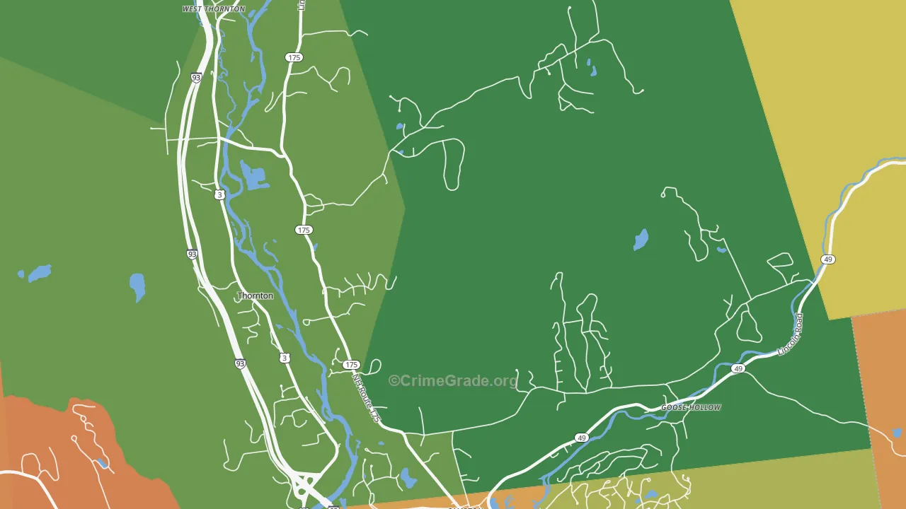 West Thornton, NH Map of Assault Rates