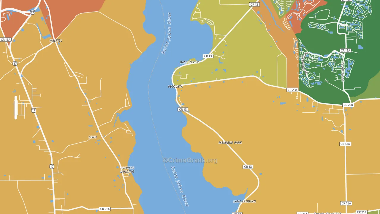 West Tocoi, FL Map of Assault Rates