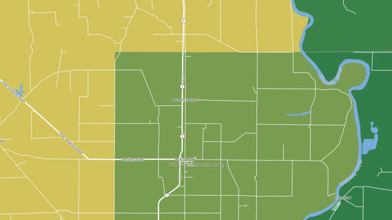 West Union, IL Map of Assault Rates