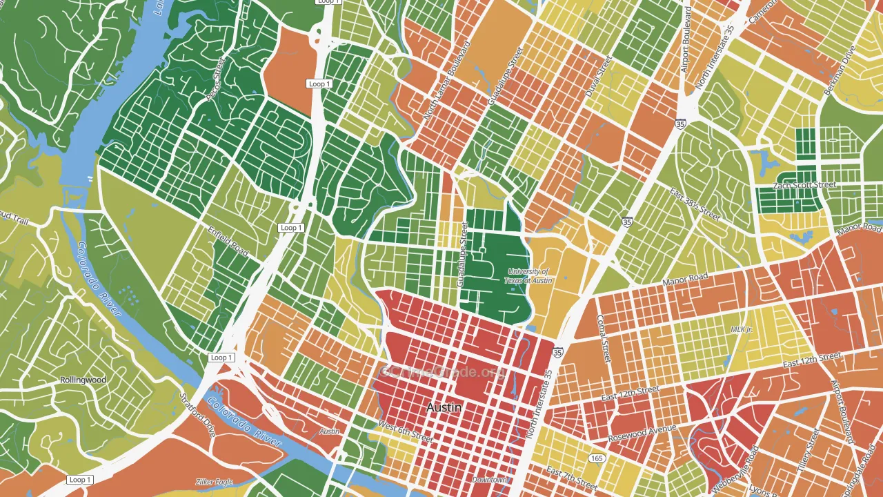 West University Austin, Austin, TX Map of Assault Rates