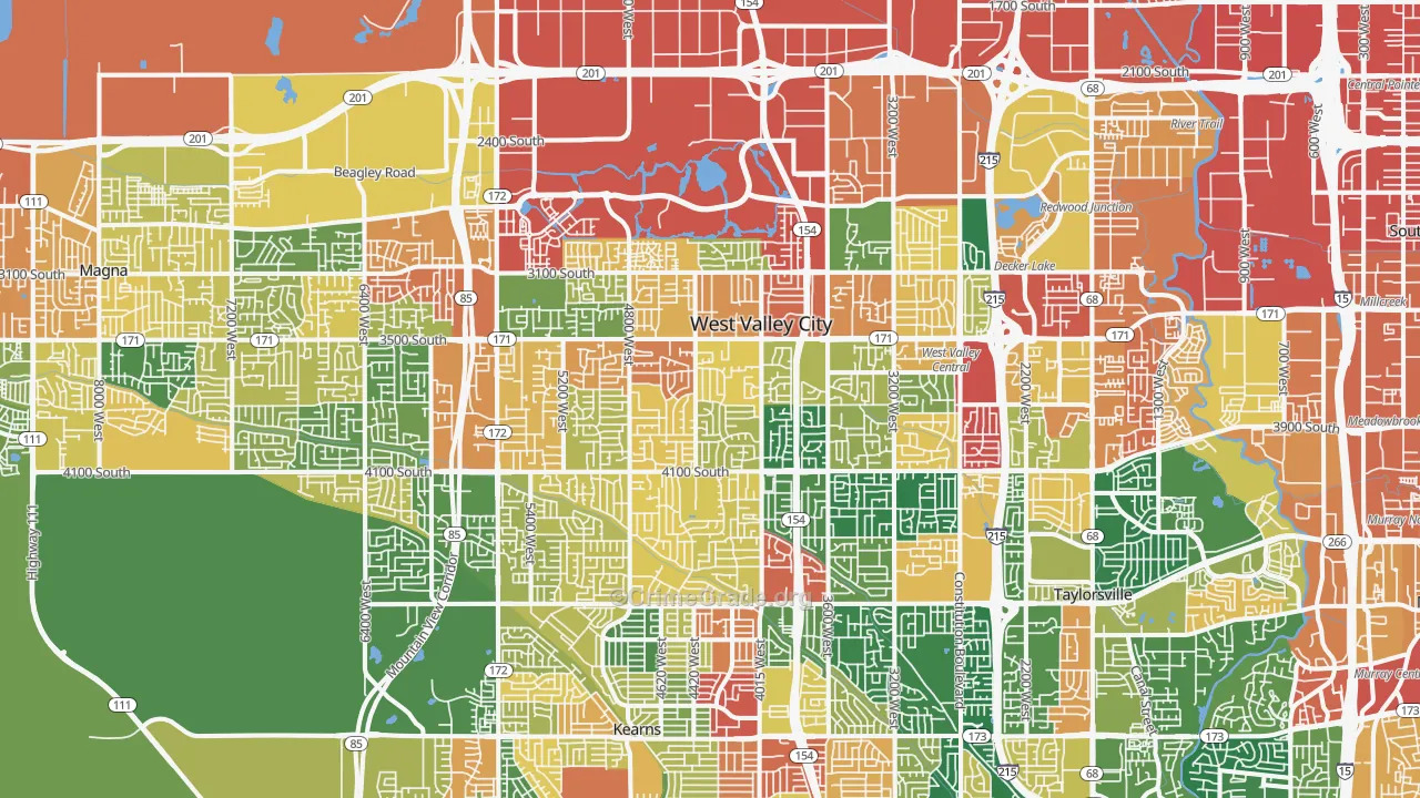 West Valley City, UT Map of Assault Rates